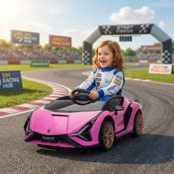 Coche Eléctrico para Niños de +3 Años Lamborghini SIAN Coche de Batería 12V con Mando a Distancia Apertura de Pu... - Ogal.Es