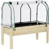 Huerto Urbano Elevado de Madera 121x55x117 cm con Cubierta de Protección Mesa de Jardinera para Cultivo Flores V... - Ogal.Es