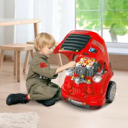 Motor de Camión para Niños de +3 Años Conjunto de Motor de Juguete con 61 Piezas Volante Bocina Faros Caja de Al... - Ogal.Es