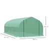 Invernadero de Exterior Invernadero de Túnel 6x3x2 m Invernadero de Jardín Grande con 12 Ventanas y Puerta Enrol... - Ogal.Es