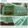 Invernadero de Exterior Invernadero de Túnel 6x3x2 m Invernadero de Jardín Grande con 12 Ventanas y Puerta Enrol... - Ogal.Es
