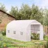 Invernadero de Jardín 4x2x2 m Tipo Túnel con 6 Ventanas Transpirables y Puerta Enrollable con Cremallera Huerto ... - Ogal.Es