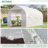 Invernadero de Jardín 4x2x2 m Tipo Túnel con 6 Ventanas Transpirables y Puerta Enrollable con Cremallera Huerto ... - Ogal.Es
