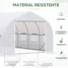 Invernadero de Exterior Invernadero de Túnel 6x3x2 m Invernadero de Jardín Grande con 12 Ventanas y Puerta Enrol... - Ogal.Es