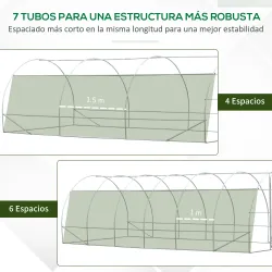 Invernadero de Exterior Invernadero de Túnel 6x3x2 m Invernadero de Jardín Grande con 12 Ventanas y Puerta Enrol... - Ogal.Es