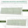 Invernadero de Exterior Invernadero de Túnel 6x3x2 m Invernadero de Jardín Grande con 12 Ventanas y Puerta Enrol... - Ogal.Es