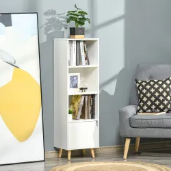 Estantería para Libros con 3 Estantes Abiertos Cajón Librería Moderno para Almacenamiento Juguetes 40x30x129,5 c... - Ogal.Es