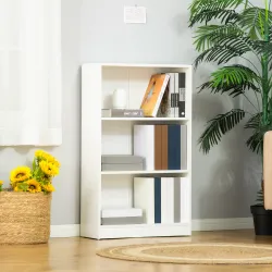 Estantería Librería con 3 Compartimentos de Almacenaje Libros CDs Plantas para Salón Estudio Dormitorio 62,2x24x... - Ogal.Es