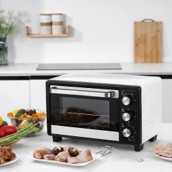 Horno Portátil 16L 1400W con 3 Modos de Calor Temporizador Bandeja de Horneado y Rejilla 44x32x28,1 cm Blanco y ... - Ogal.Es