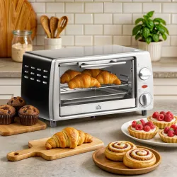 Horno Eléctrico de Sobremesa 10 Litros 750W Mini Horno Tostador con Temperatura hasta 230 ? Temporizador 60 Minu... - Ogal.Es