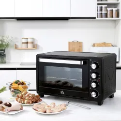 Horno Eléctrico de Sobremesa 32L 1600W con 3 Modos de Calor Temporizador y Temperatura Regulable 52,2x38,1x33,5 ... - Ogal.Es
