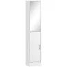 Armario para Baño Alto Mueble Columna de Baño con Espejo 2 Puertas y Estantes Ajustables Multiusos 32x28x162 cm ... - Ogal.Es