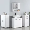 Mueble para Debajo del Lavabo Armario de Baño de Pared con 2 Puertas y Estante Interior Ajustable Estilo Moderno... - Ogal.Es