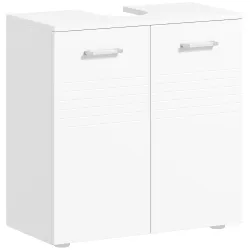 Mueble para Debajo del Lavabo Armario de Baño de Pared con 2 Puertas y Estante Interior Ajustable Estilo Moderno... - Ogal.Es