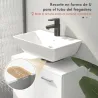 Mueble para Debajo del Lavabo Armario de Baño de Pared con 2 Puertas y Estante Interior Ajustable Estilo Moderno... - Ogal.Es