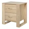 Mesita de Noche con 2 Cajones Patas y Base Elevada para Dormitorio Mesa Lateral para Sala de Estar Estilo Modern... - Ogal.Es
