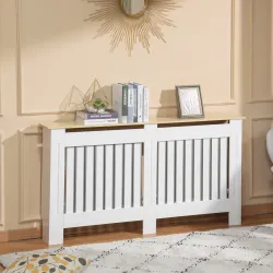 Cubre Radiadores 152x19x83 cm Cubierta para Radiador de MDF Cubreradiador para Salón Dormitorio Pasillo Blanco - Ogal.Es