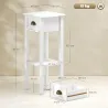 Mesa Auxiliar Moderna, Mesa Auxiliar para Sofá, con Cajón y Estante, Mesita de Noche para Salón, Dormitorio, 30x... - Ogal.Es