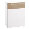 Armario de Suelo para Baño con 2 Puertas y Estantes Interiores Ajustables Mueble Auxiliar de Madera Multiusos pa... - Ogal.Es