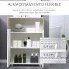 Armario de Suelo para Baño con 2 Puertas y Estantes Interiores Ajustables Mueble Auxiliar de Madera Multiusos pa... - Ogal.Es