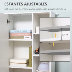 Armario de Suelo para Baño de Madera con 8 Compartimentos Abiertos y 1 Puerta con Estantes Ajustables Mueble Aux... - Ogal.Es