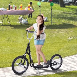 Patinete Scooter para Niños de +5 Años con Neumáticos Inflables Grandes de 16 Pulgadas con Frenos y Manillar Aju... - Ogal.Es