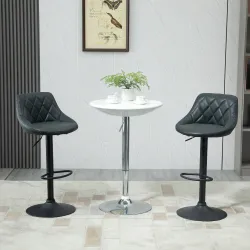 Conjunto de 2 Taburetes de Bar Giratorios con Altura Regulable Sillas Altas Modernas de Comedor con Base Redonda... - Ogal.Es