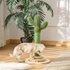 Poste Rascador para Gatos en Forma de Cactus Pequeño Árbol Rascador para Gatos con Poste de Sisal y Felpa Pelota... - Ogal.Es