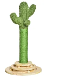 Poste Rascador para Gatos en Forma de Cactus Pequeño Árbol Rascador para Gatos con Poste de Sisal y Felpa Pelota... - Ogal.Es