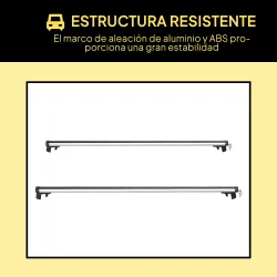 Barras de Techo Universales para Vehículos de Aluminio Bacas Portaequipajes Coche Automóvil Baca para Coche Univ... - Ogal.Es
