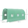 Invernadero de Exterior 4x2x2 m Invernadero de Túnel con 6 Ventanas de Malla y Puerta Enrollable con Cremallera ... - Ogal.Es