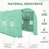 Invernadero de Exterior 4x2x2 m Invernadero de Túnel con 6 Ventanas de Malla y Puerta Enrollable con Cremallera ... - Ogal.Es