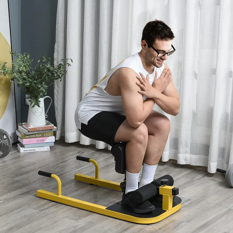 3-en-1 Máquina Equipo de Sentadilla para Ejercicios Abdominales Tablero Supino Multifuncional Máquina de Piernas... - Ogal.Es