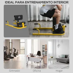 3-en-1 Máquina Equipo de Sentadilla para Ejercicios Abdominales Tablero Supino Multifuncional Máquina de Piernas... - Ogal.Es