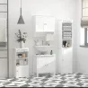 Armario Baño de Pared con 2 Puertas de Persiana Estante Interior y Barra de Toallero Mueble Auxiliar Suspendido ... - Ogal.Es