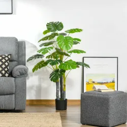 Árbol Tropical Decorativo Altura 120 cm con 20 Hojas para Hogar Salón Dormitorio Verde - Ogal.Es