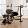 Banco de Musculación Multifuncional Banco de Pesas con Soporte de Barras Altura Ajustable Respaldo Inclinable Ma... - Ogal.Es