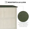 Armario de Madera para Exterior para Herramientas de Jardinería con Doble Puerta y Estantes 127,5x50x164 cm Gris - Ogal.Es