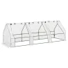 Invernadero de Exterior Invernadero de Jardín 270x90x90 cm Tipo Caseta con 3 Ventanas Marco de Acero y Cubierta ... - Ogal.Es