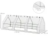 Invernadero de Exterior Invernadero de Jardín 270x90x90 cm Tipo Caseta con 3 Ventanas Marco de Acero y Cubierta ... - Ogal.Es