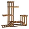 Soporte de Madera para Flores Estantería Decorativa para Macetas Plantas con 6 Estantes Interior y Exterior para... - Ogal.Es