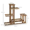 Soporte de Madera para Flores Estantería Decorativa para Macetas Plantas con 6 Estantes Interior y Exterior para... - Ogal.Es