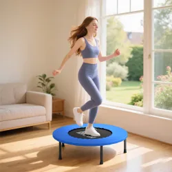 Cama Elástica Fitness Ø81 cm Trampolín de Acero con Borde Protector y 28 Resortes para Ejercicios en Interior y ... - Ogal.Es
