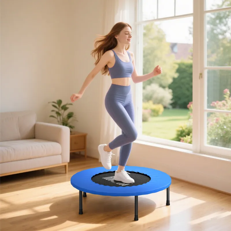 Cama Elástica Fitness Ø81 cm Trampolín de Acero con Borde Protector y 28 Resortes para Ejercicios en Interior y ... - Ogal.Es