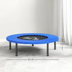 Cama Elástica Fitness Ø81 cm Trampolín de Acero con Borde Protector y 28 Resortes para Ejercicios en Interior y ... - Ogal.Es