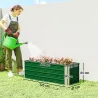 Arriate de Jardín de Acero Incluye Guantes Huerto Urbano Jardinera Macetero Rectangular para Cultivos Plantas Fl... - Ogal.Es