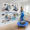 Cama Elástica Fitness Ø81 cm Trampolín de Acero con Borde Protector y 28 Resortes para Ejercicios en Interior y ... - Ogal.Es