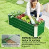 Arriate de Jardín de Acero Incluye Guantes Huerto Urbano Jardinera Macetero Rectangular para Cultivos Plantas Fl... - Ogal.Es