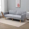 Sofá Cama de 3 Plazas Moderno 173x75x73 cm Sofá Cama Plegable Tapizado en Lino Sintético con Respaldo Ajustable ... - Ogal.Es