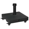 Base de Sombrilla con 4 Ruedas Bloqueables Soporte de Parasol Rellenable de Arena 18 kg o Agua 16 kg para Jardín... - Ogal.Es